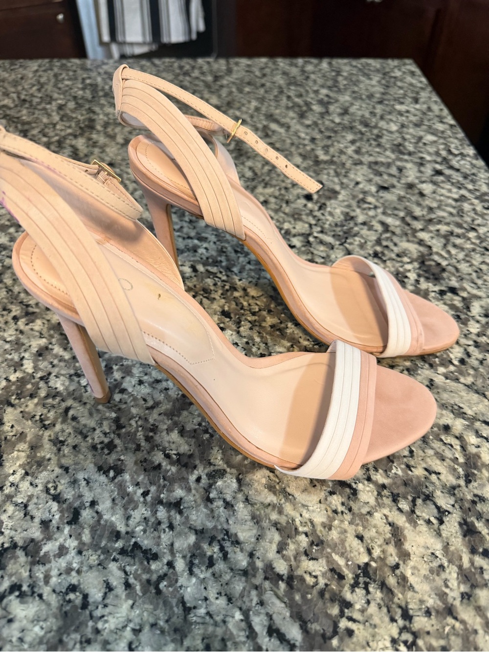 Aldo Blush Pink Strappy Stiletto Sandals